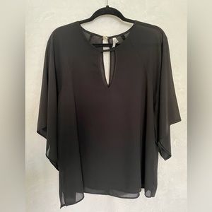 Black Flowy Blouse